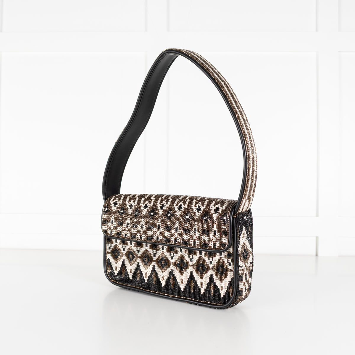 Staud Tommy Zermatt Beaded Shoulder Bag