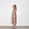Prada Pale Pink Gold Jacquard Sleeveless Dress