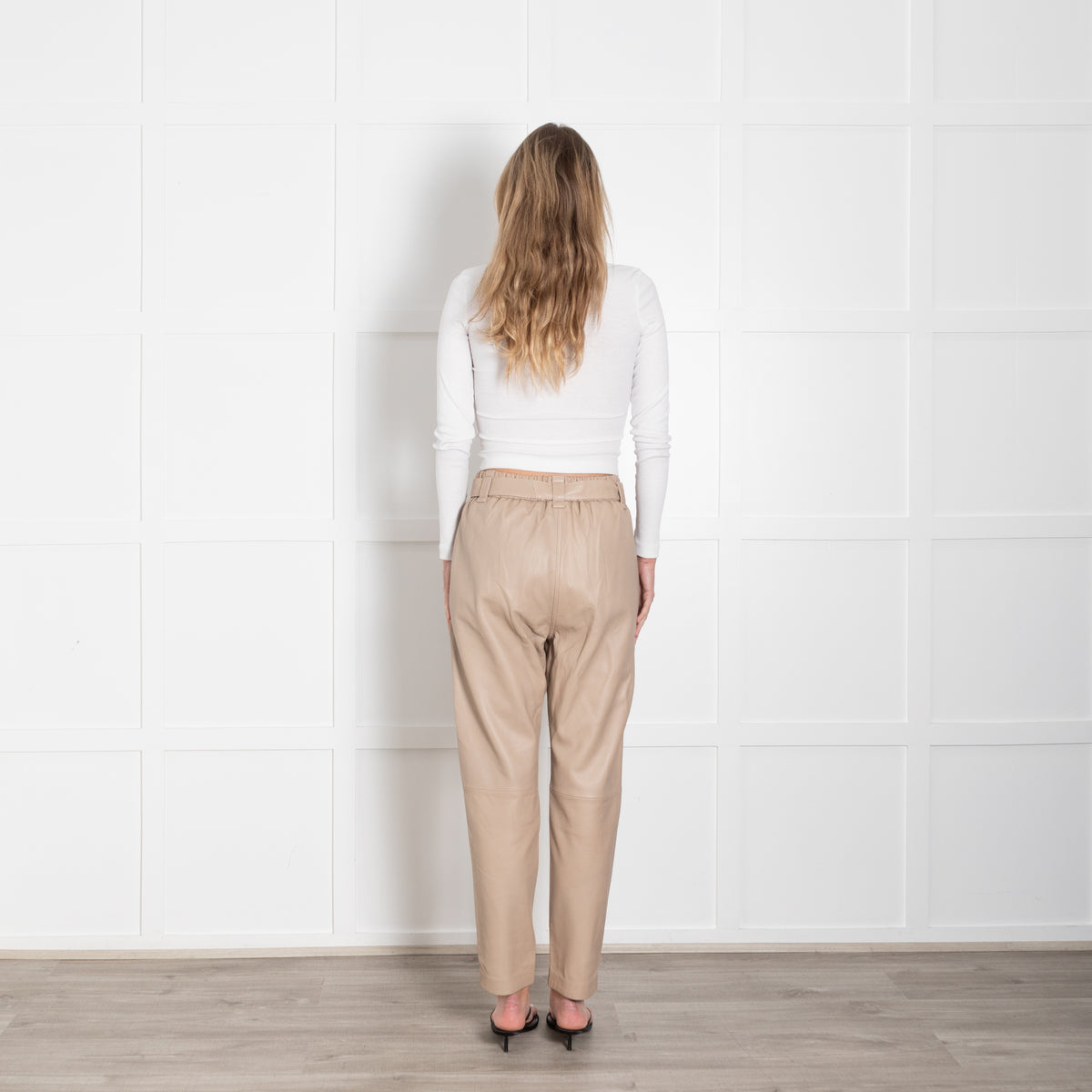 SECOND FEMALE Indie Humus Leather Trousers With Belt