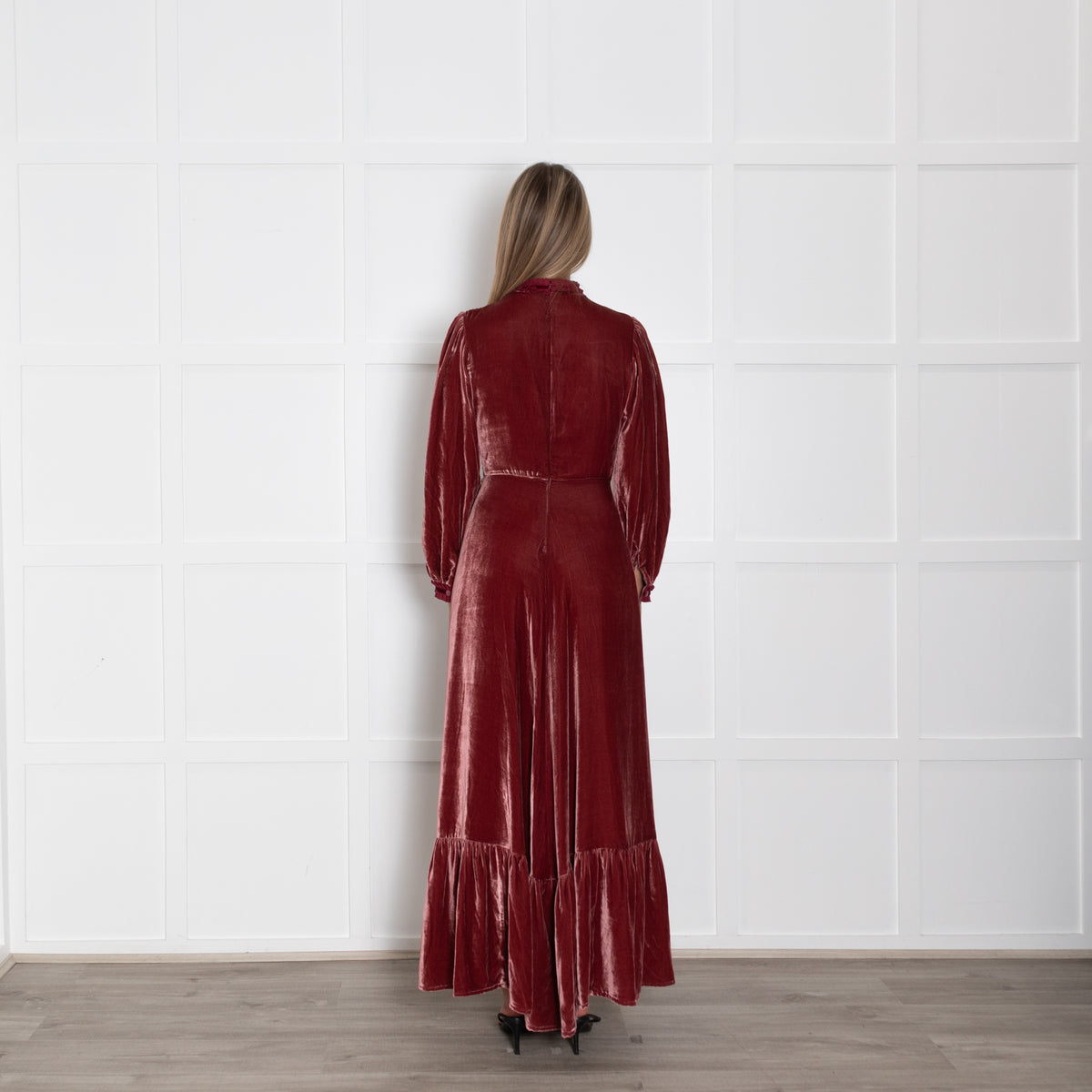 Lisou Raspberry Crushed Velvet  Gigi Dress