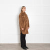 Suncoo Brown Teddy Long Shacket