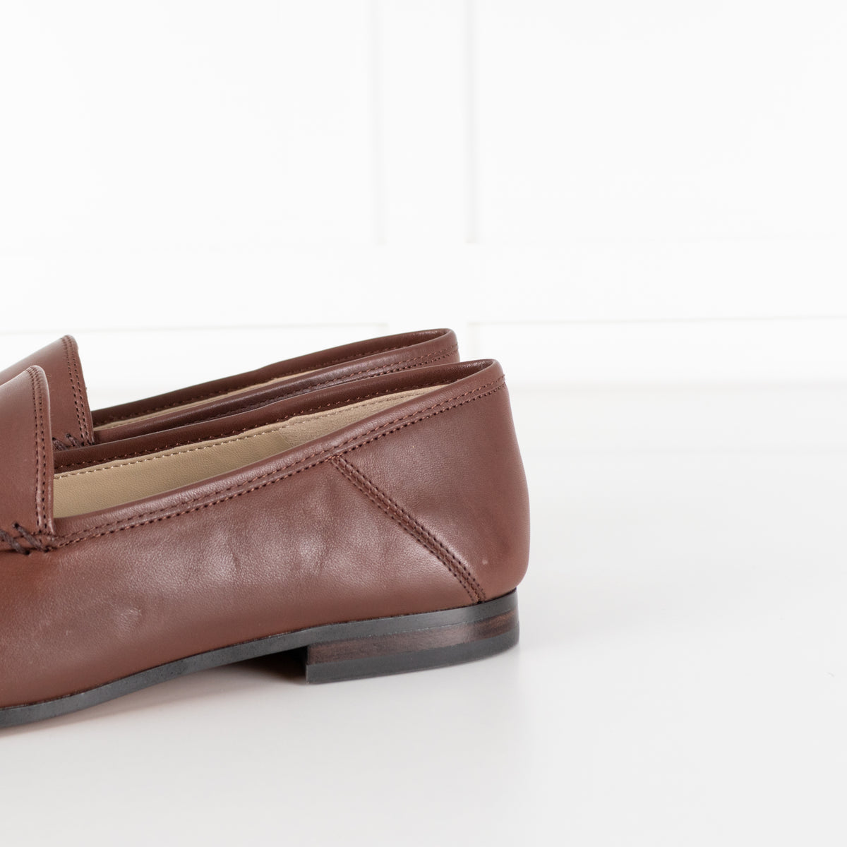 Sam Edelman Brown Leather Loraine Loafers With Gold Horsebit Detail