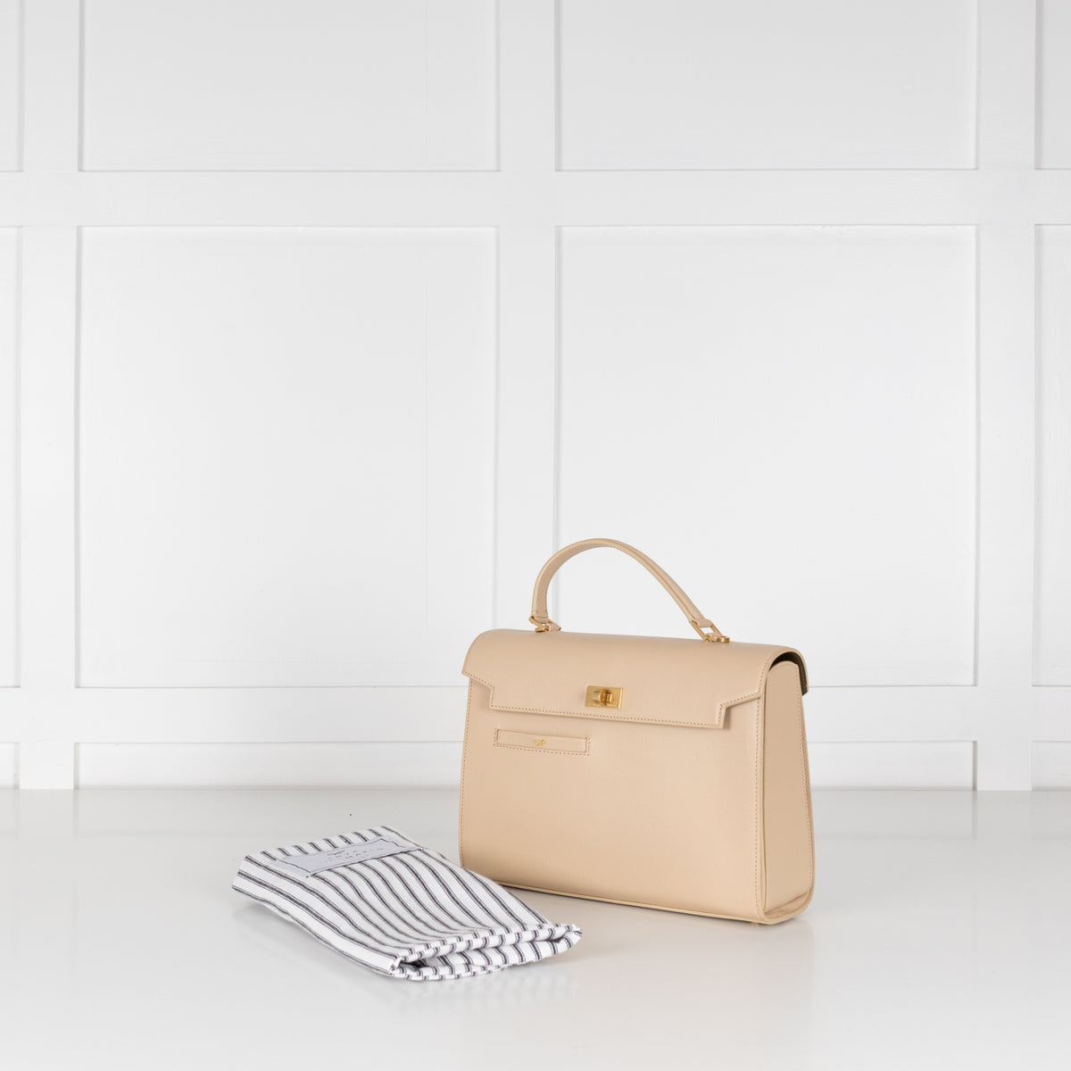 Anya Hindmarch Cream Mortimer Top Handle Bag