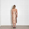 Prada Pale Pink Gold Jacquard Sleeveless Dress