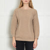 Chinti & Parker Beige Gold Ribbed Wool Blend Sweater
