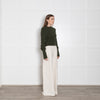 Pinko Green Arm Cable Knit Jumper