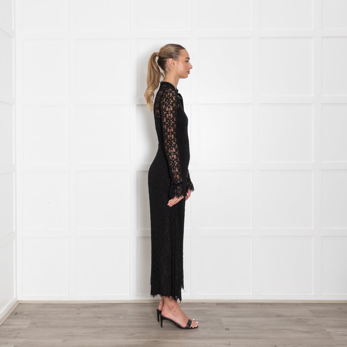 Temperley Black Eclipse Lace Jumpsuit