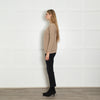 Chinti & Parker Beige Gold Ribbed Wool Blend Sweater