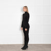 Norma Kamali Black Stretch Backless Catsuit
