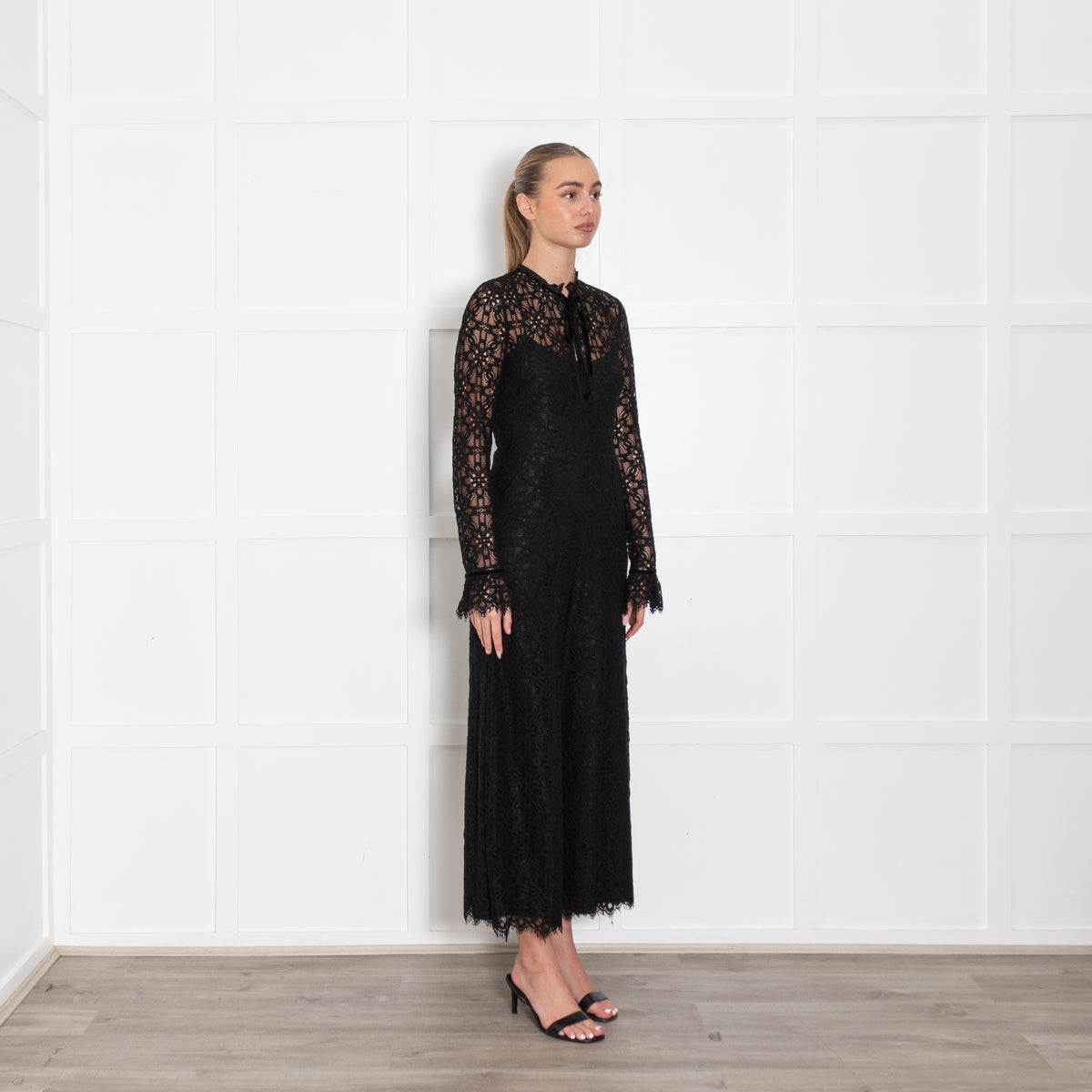 Temperley Black Eclipse Lace Jumpsuit