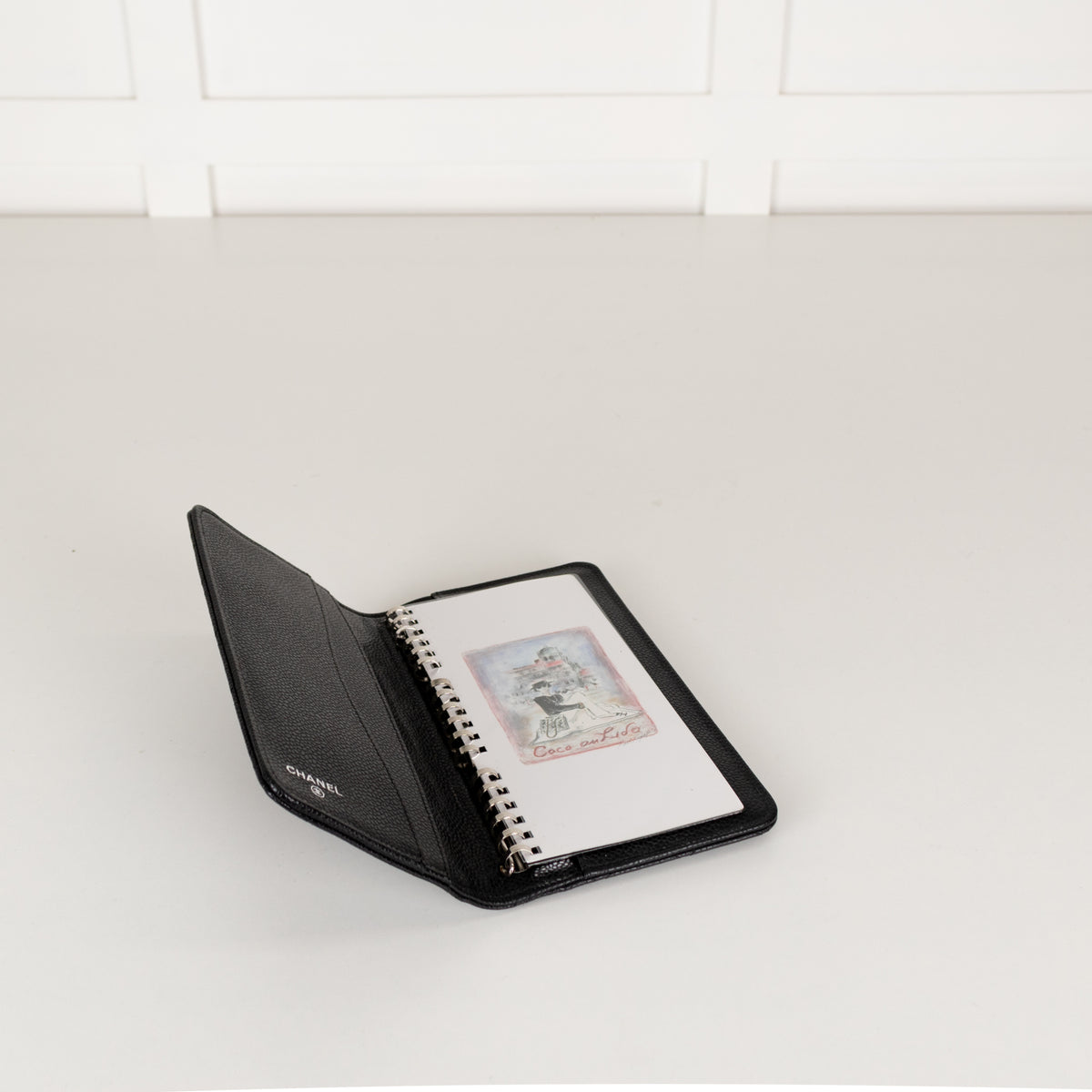 Chanel Black Quilted Fold Agenda