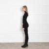 Norma Kamali Black Stretch Backless Catsuit