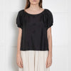 Chloe Black Cap Sleeve Blouse