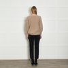 Chinti & Parker Beige Gold Ribbed Wool Blend Sweater