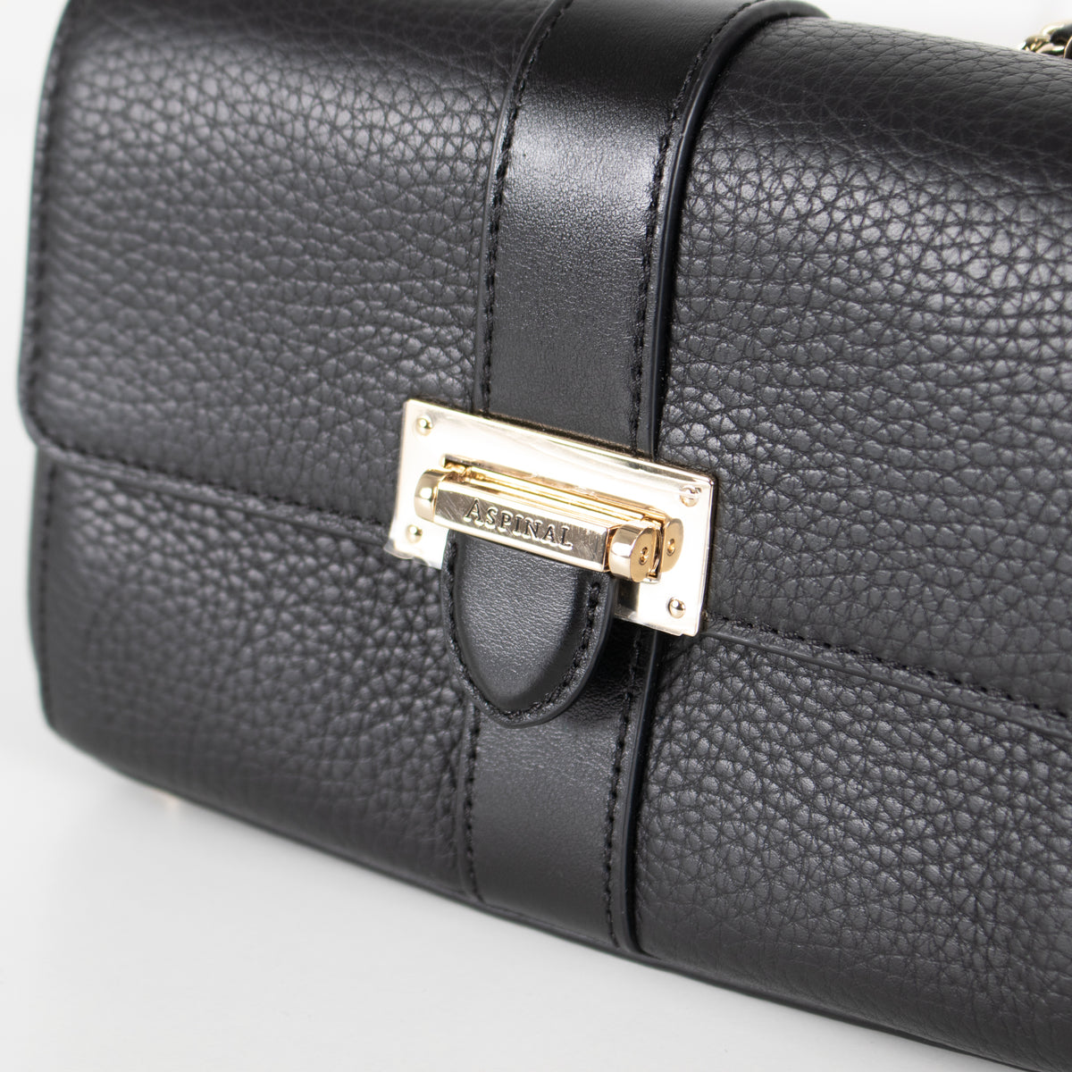 Aspinal of London Micro Black Lottie Bag
