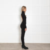Norma Kamali Black Stretch Backless Catsuit