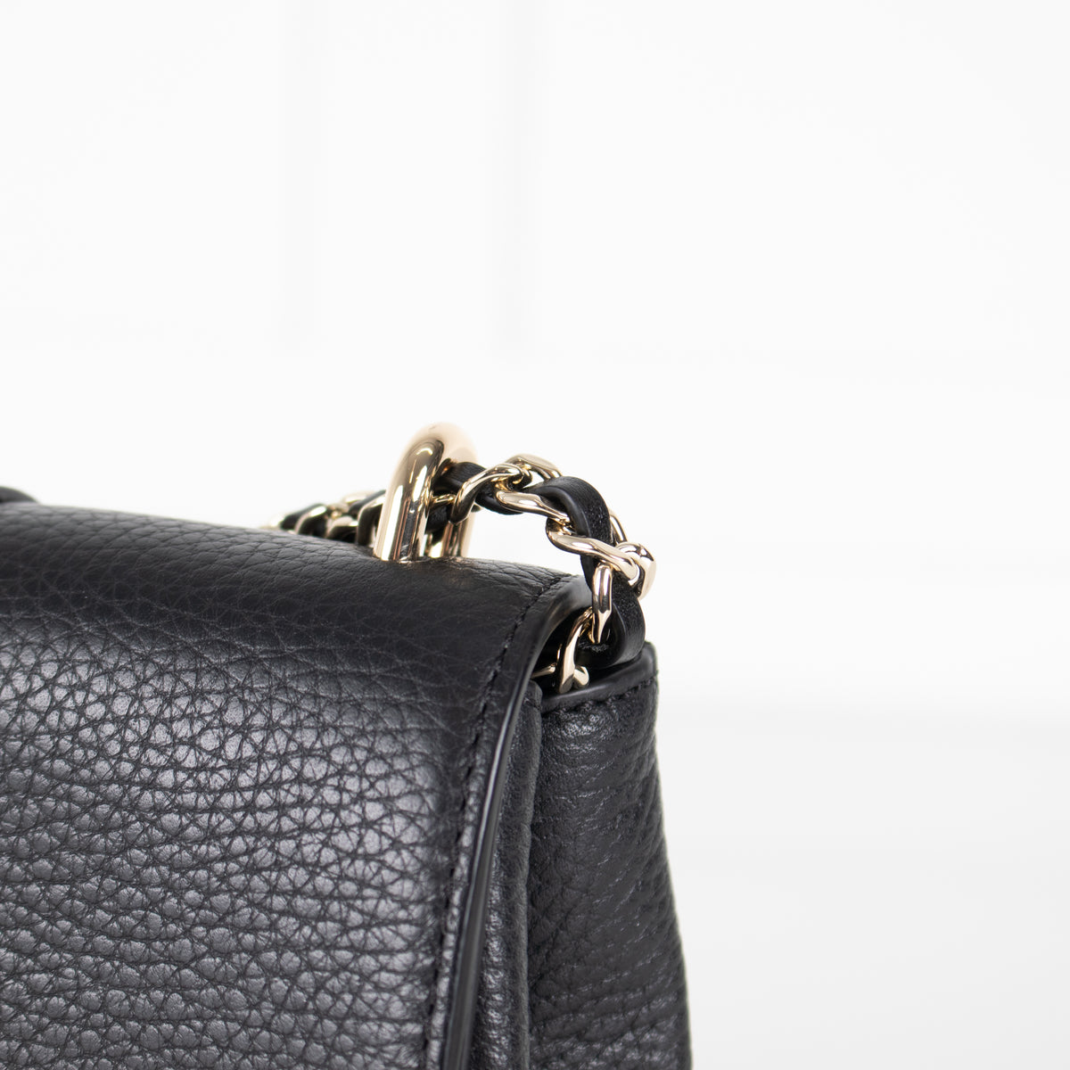 Aspinal of London Micro Black Lottie Bag