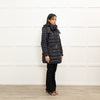 Burberry Black Padded Coat With Belt And Hood