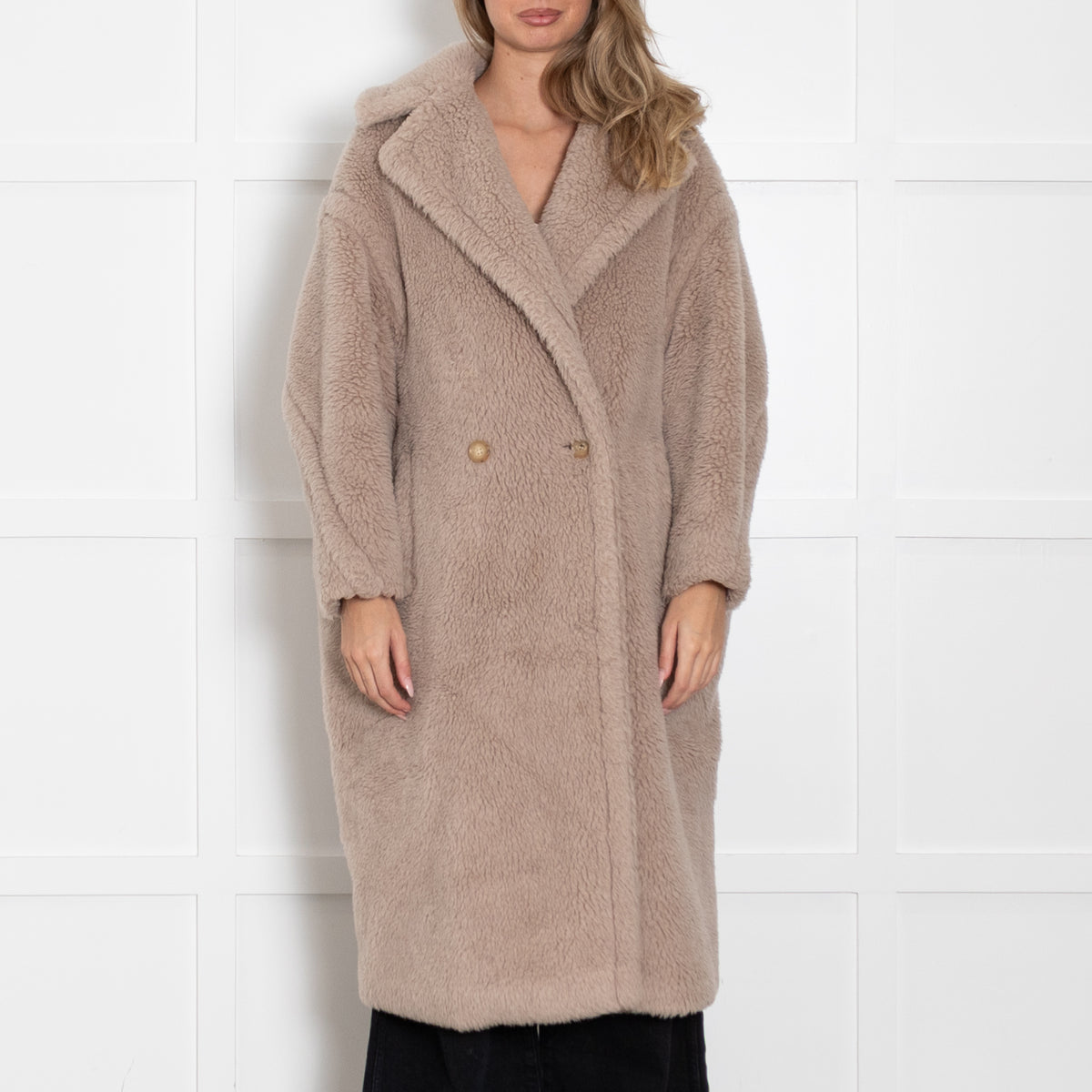 Max Mara Light Beige Teddy Coat