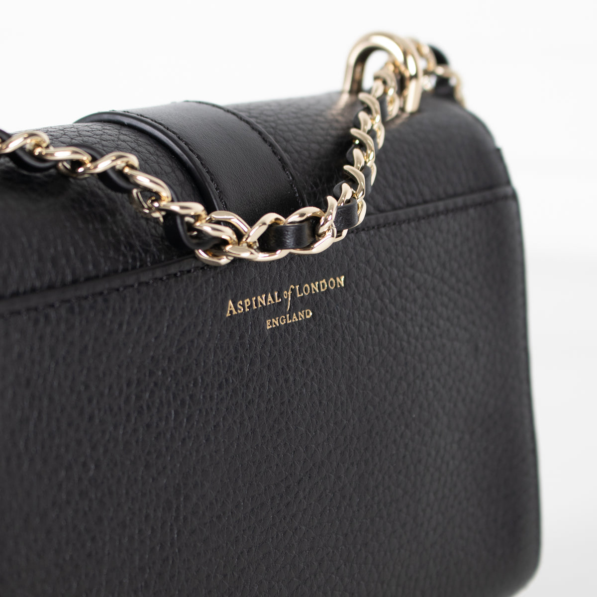 Aspinal of London Micro Black Lottie Bag
