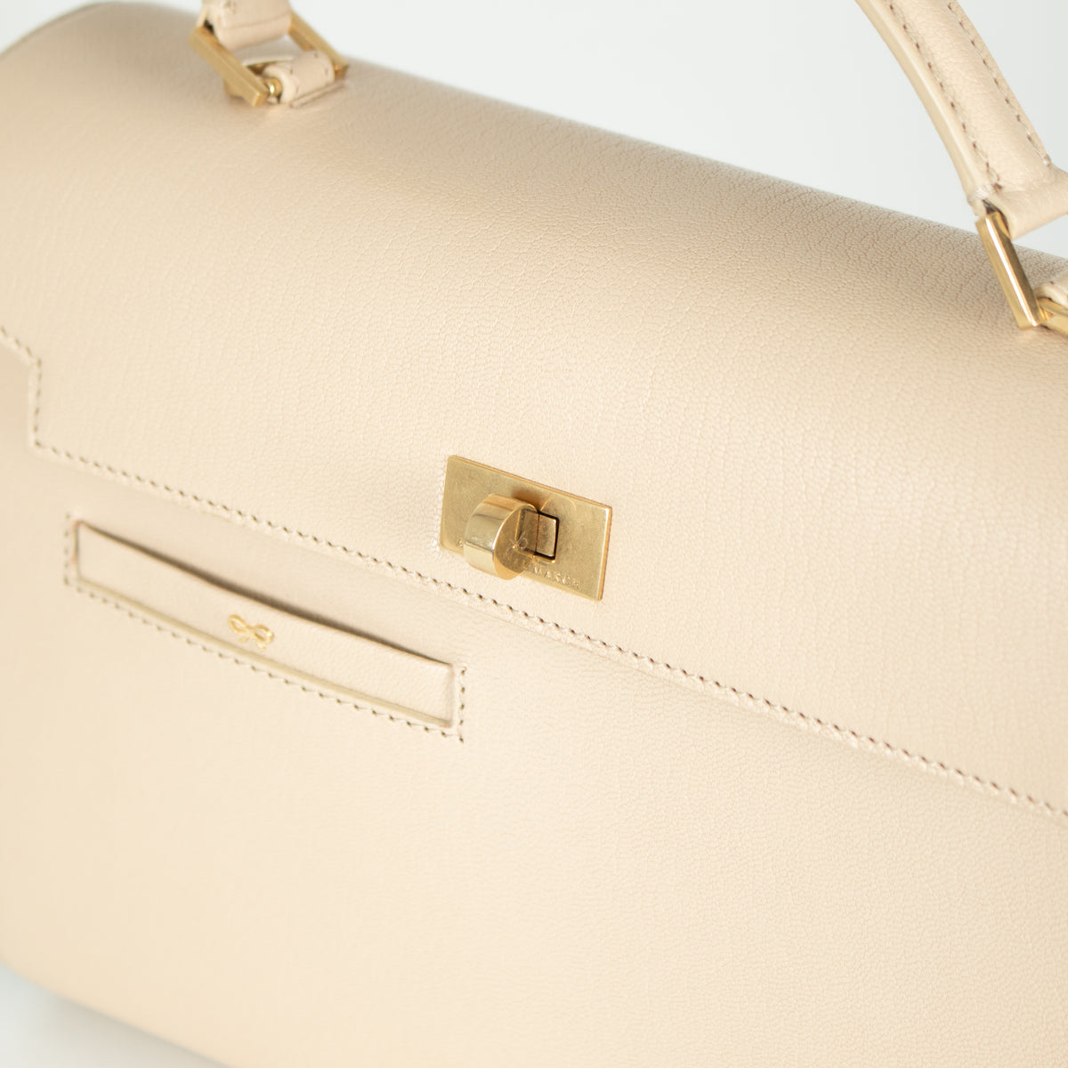 Anya Hindmarch Cream Mortimer Top Handle Bag