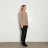 Chinti & Parker Beige Gold Ribbed Wool Blend Sweater