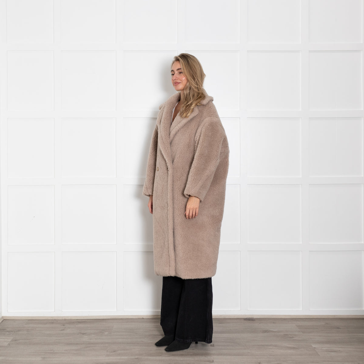 Max Mara Light Beige Teddy Coat
