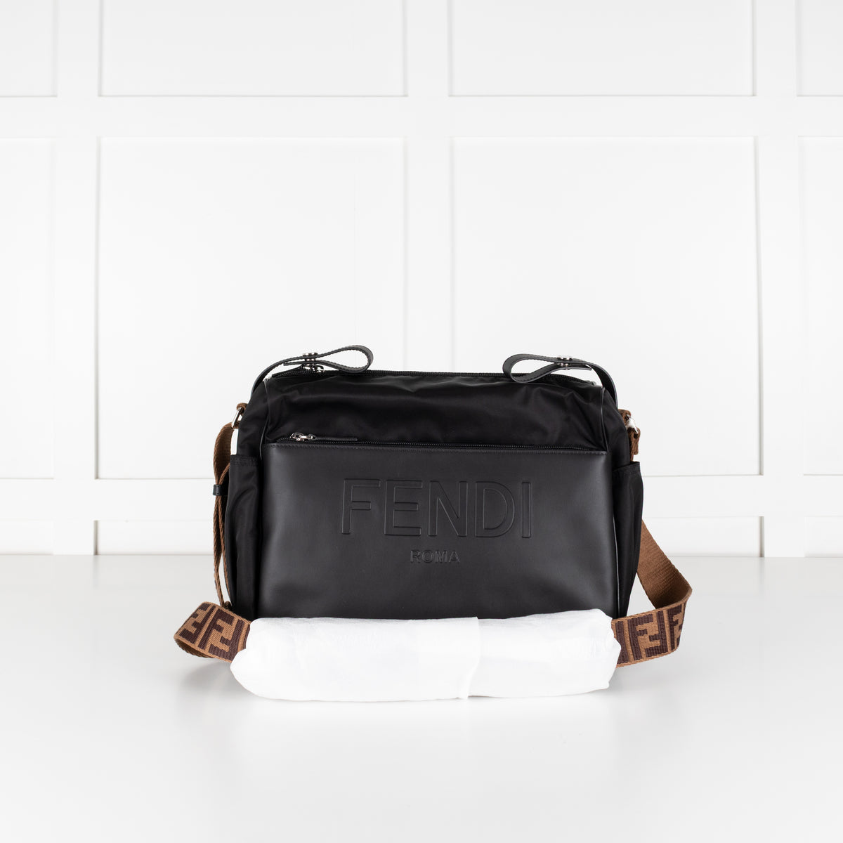 Fendi Black Nylon Baby Changing Bag