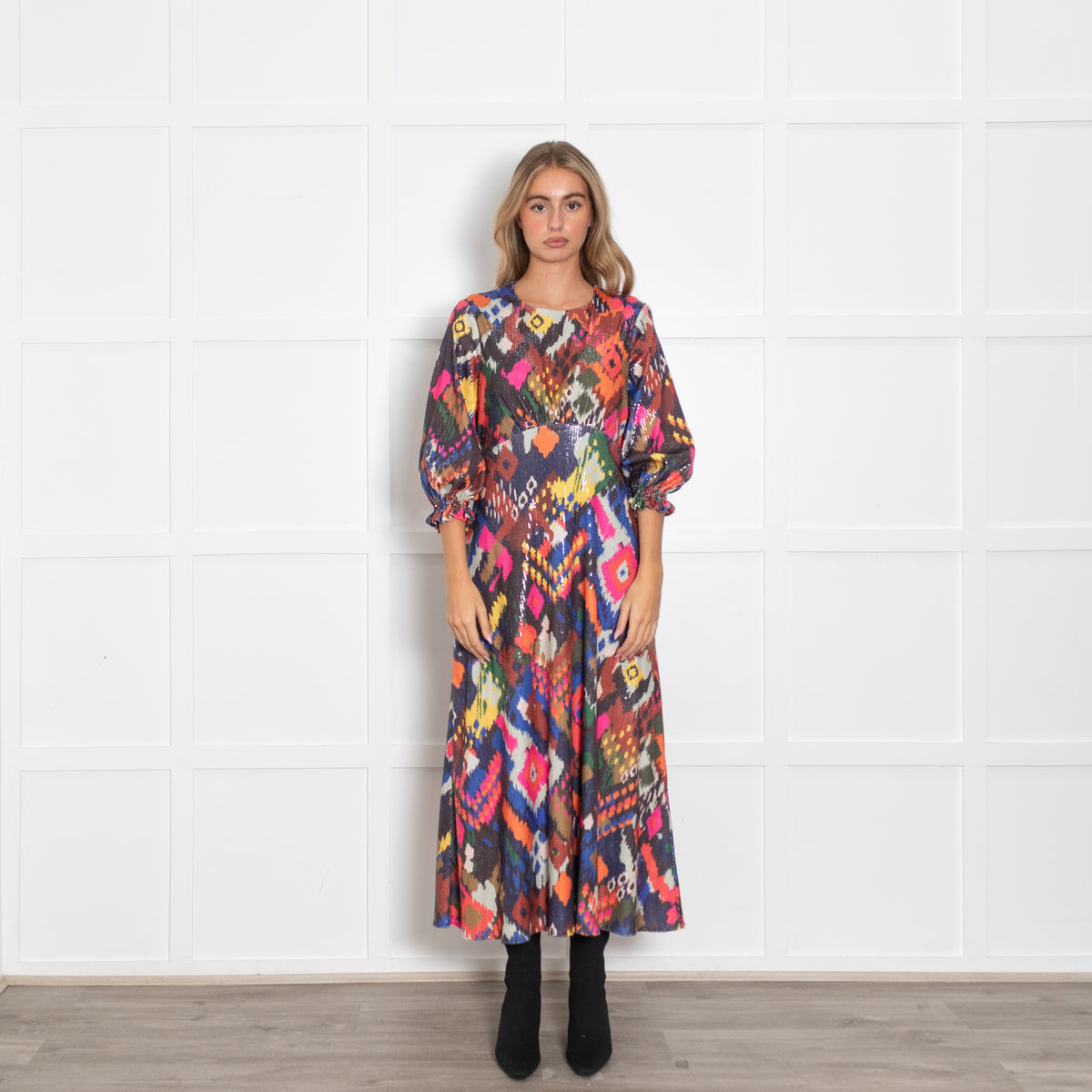 Vilagallo Multicoloured Sequin Dress