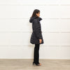 Burberry Black Padded Coat With Belt And Hood