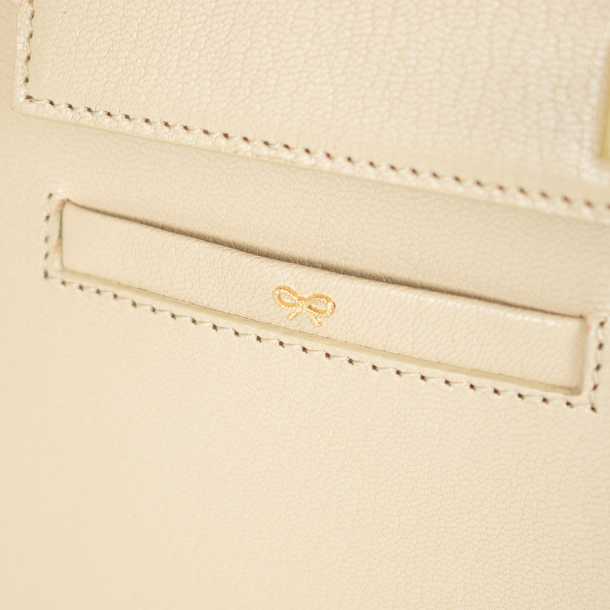 Anya Hindmarch Cream Mortimer Top Handle Bag