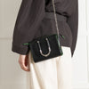 Mugler Black Crossbody Bag with Green Edges