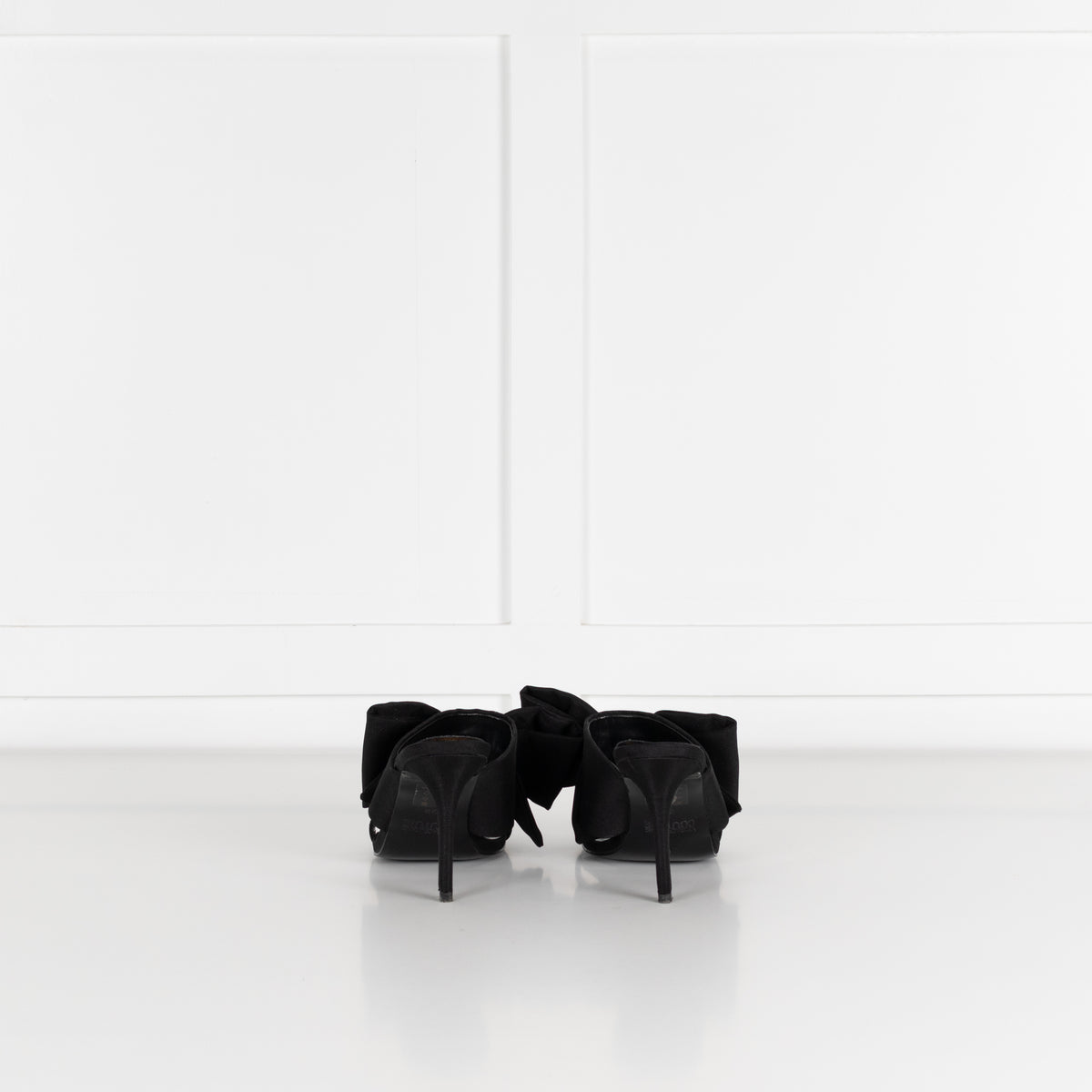 Versace Jeans Couture Black Emily Bow Healed Sandals