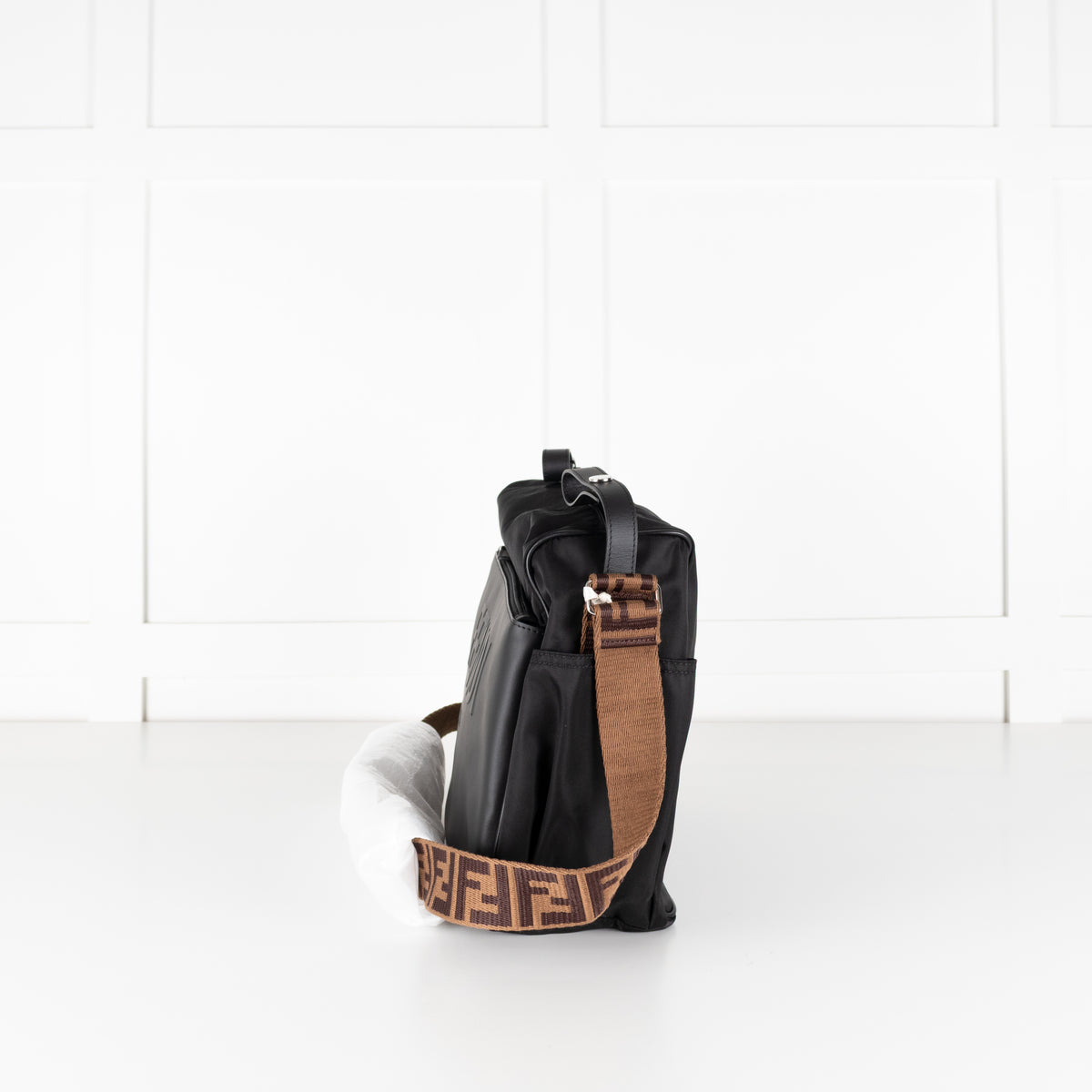 Fendi Black Nylon Baby Changing Bag
