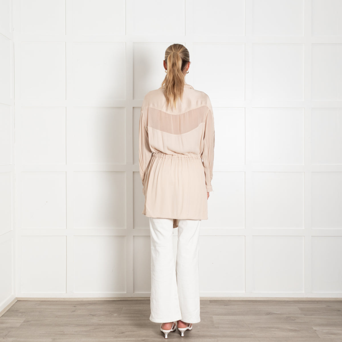 Pinko Beige Lightweight Zip Up Jacket