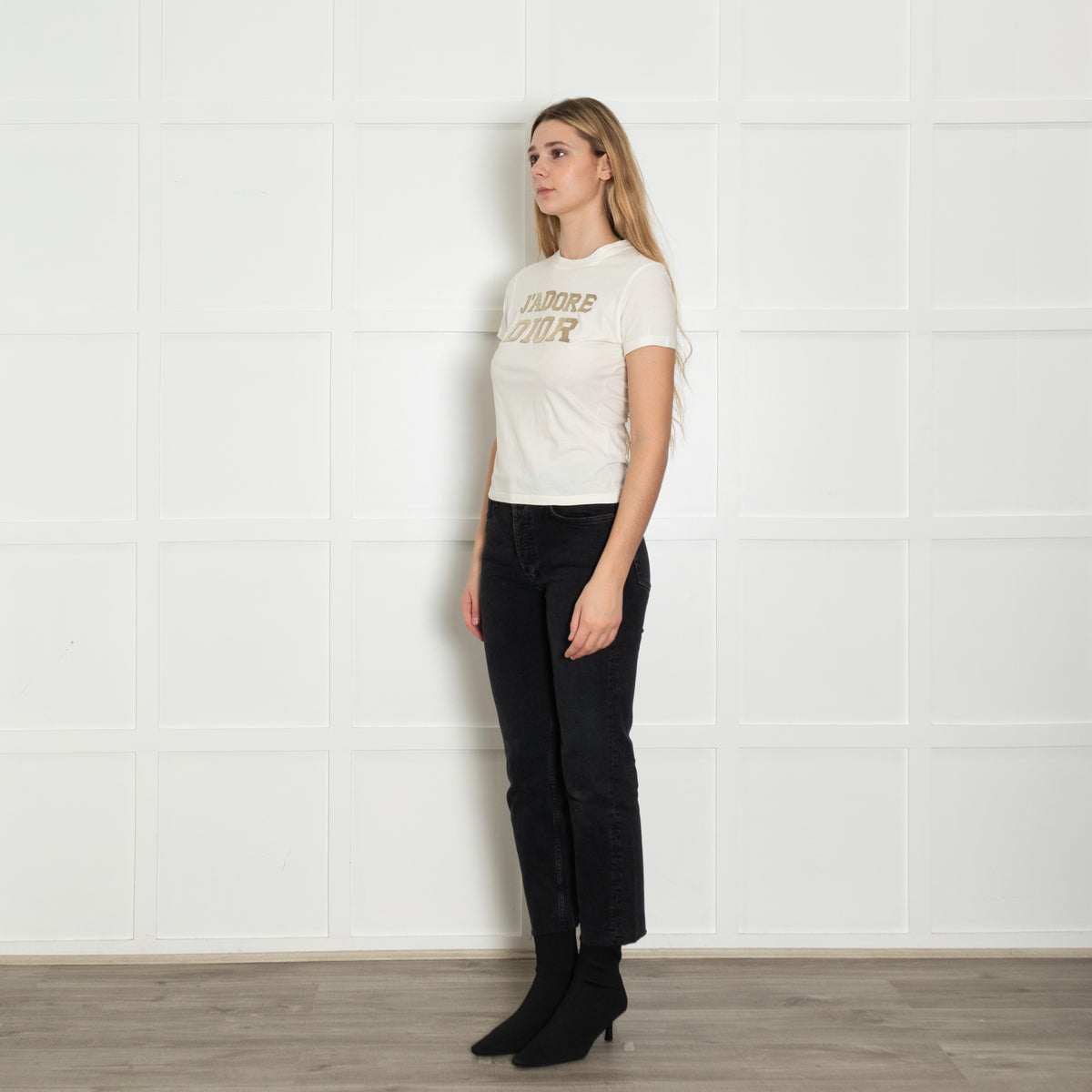 Christian Dior Cream J'Adore Dior Cotton T-Shirt