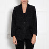The Kooples Black On Black Animal Print Devore Blazer Jacket