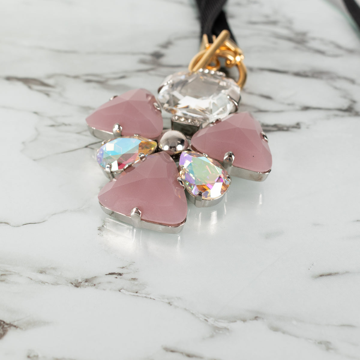 Marni Pink Crystal Statement Pendant