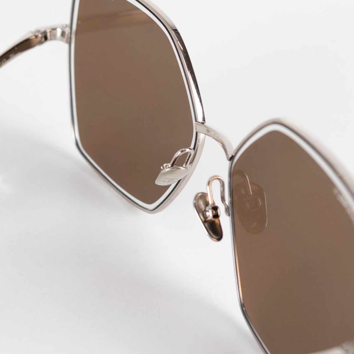 Chanel Light Lens Oversized Butterfly Sunglasses with Pearl Chain