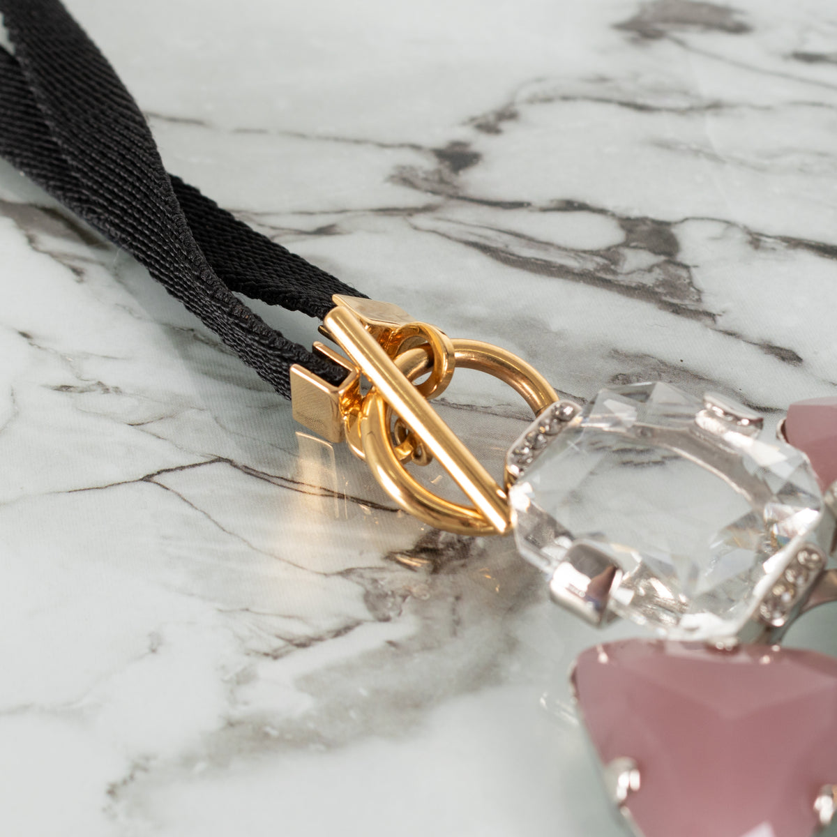 Marni Pink Crystal Statement Pendant