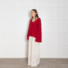 By Malene Birger Red V Neck  Long Sleeve Jumper
