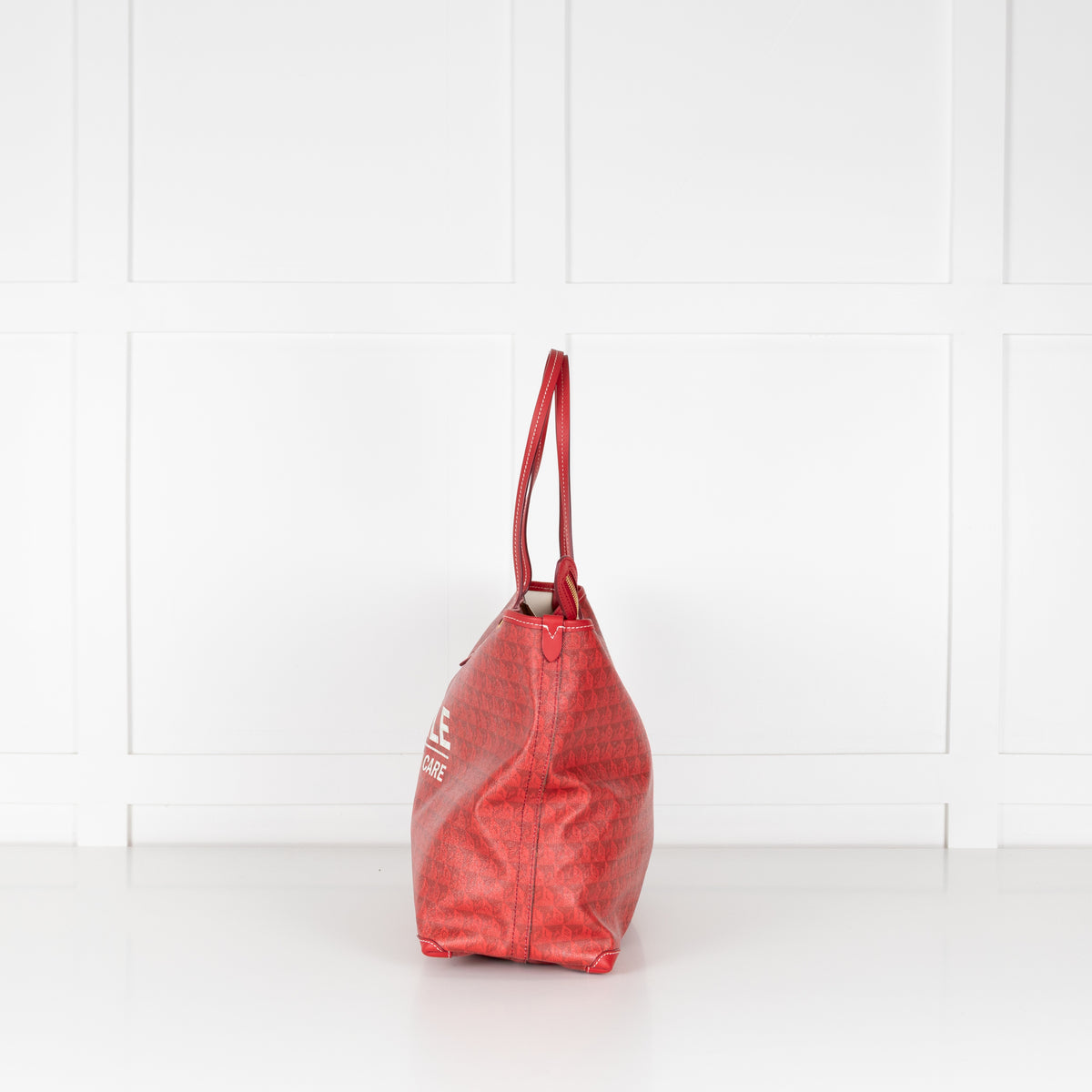 Anya Hindmarch Red Fragile Handle With Care Plastic Bag