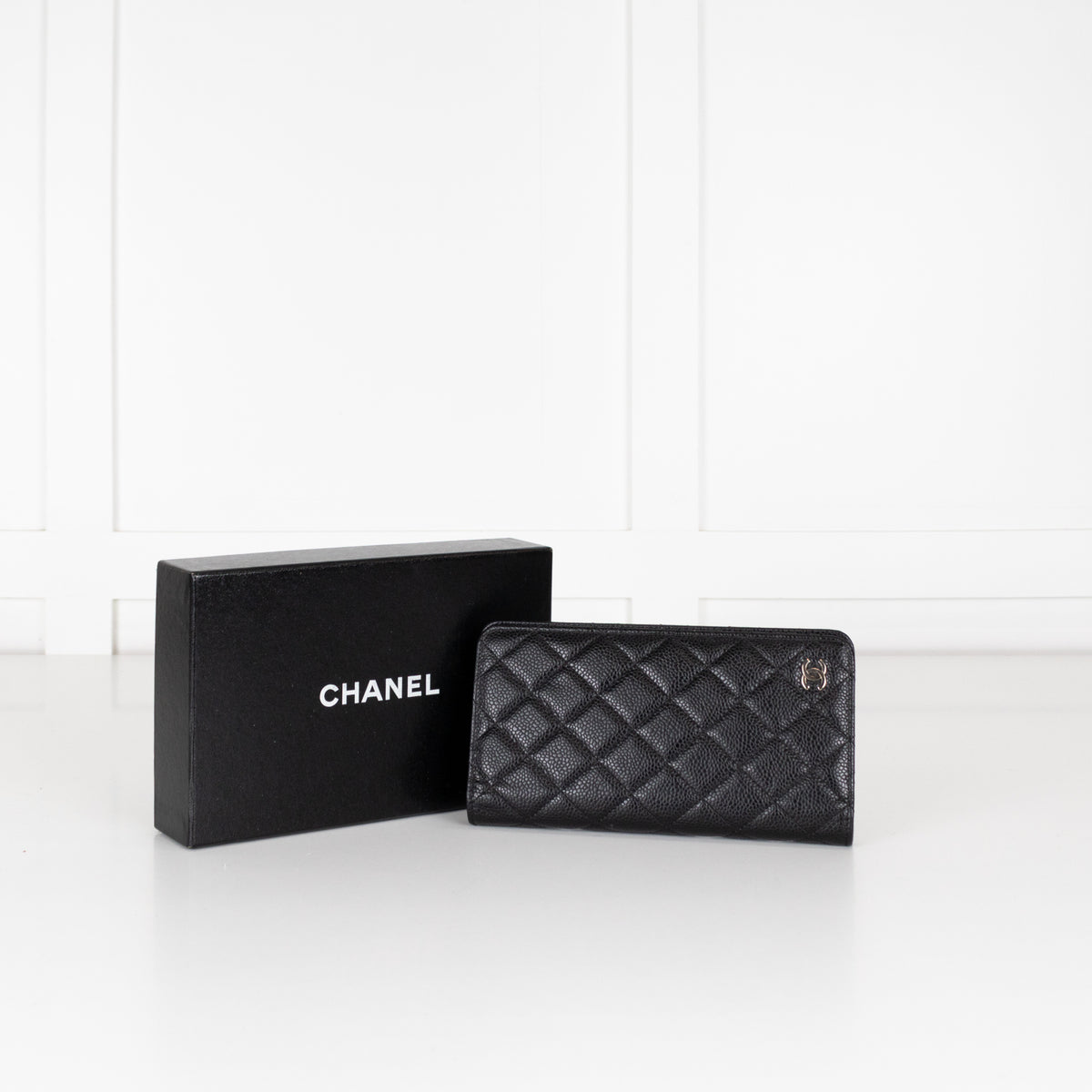 Chanel Black Quilted Fold Agenda