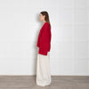 By Malene Birger Red V Neck  Long Sleeve Jumper