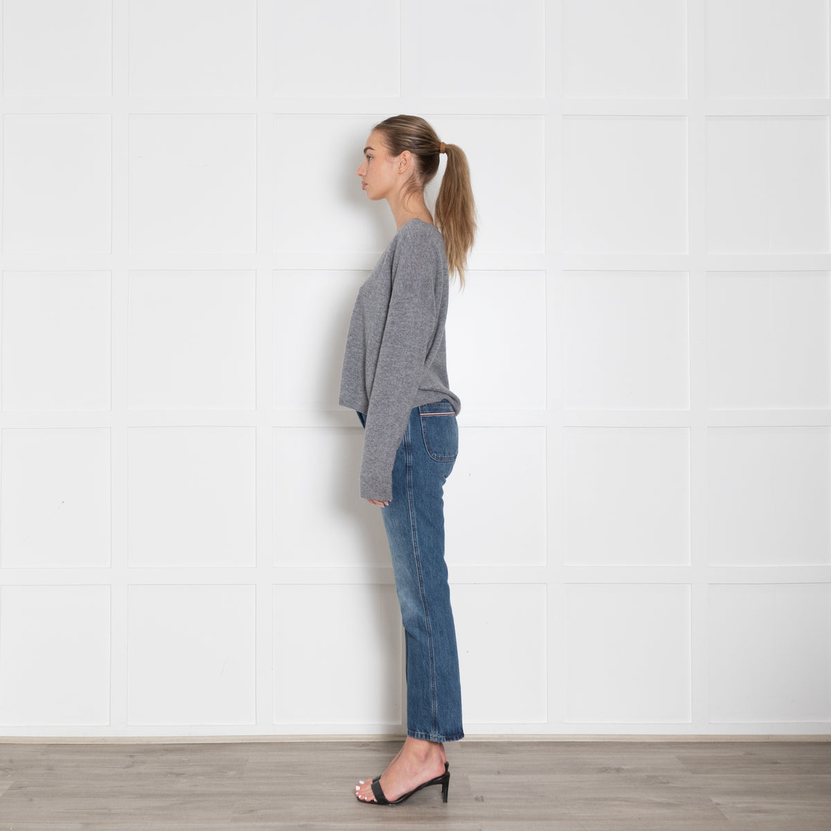 Lisa Yang Grey Cashmere Oversized Cardigan