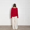 By Malene Birger Red V Neck  Long Sleeve Jumper