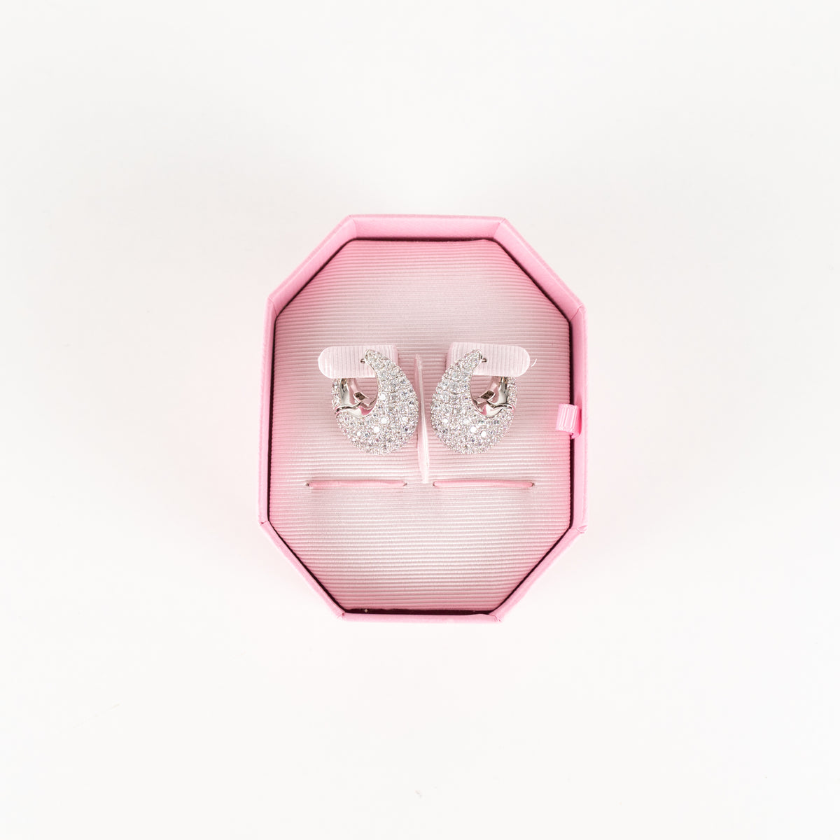 Swarovski White Sublima Rhodium Plated Earrings