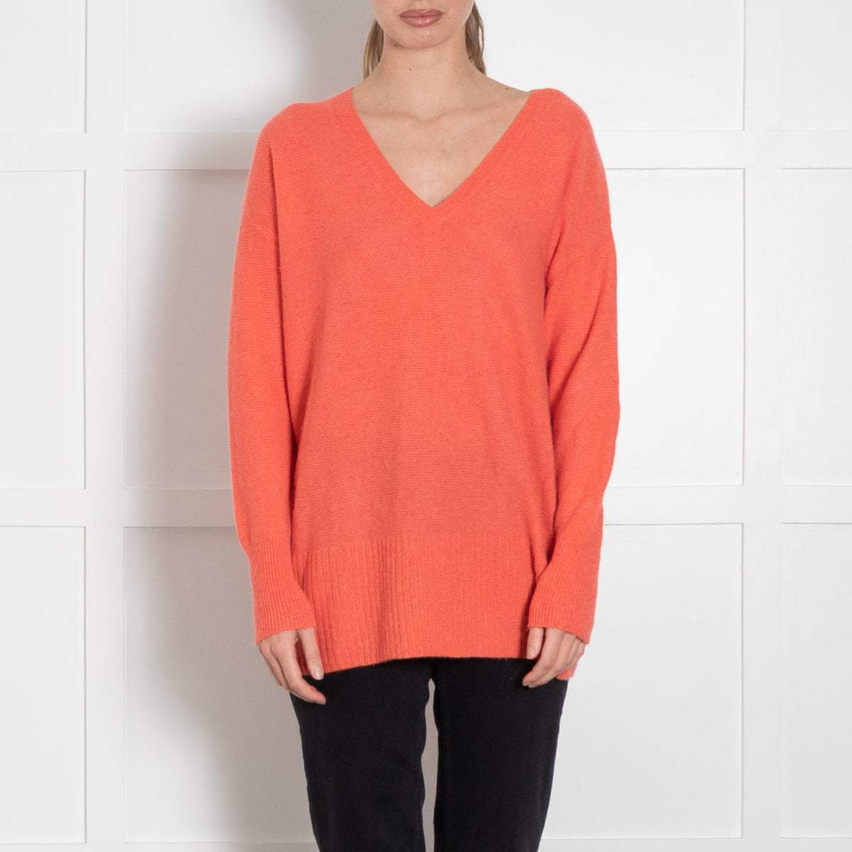 Pure Collection Orange Cashmere Long Jumper