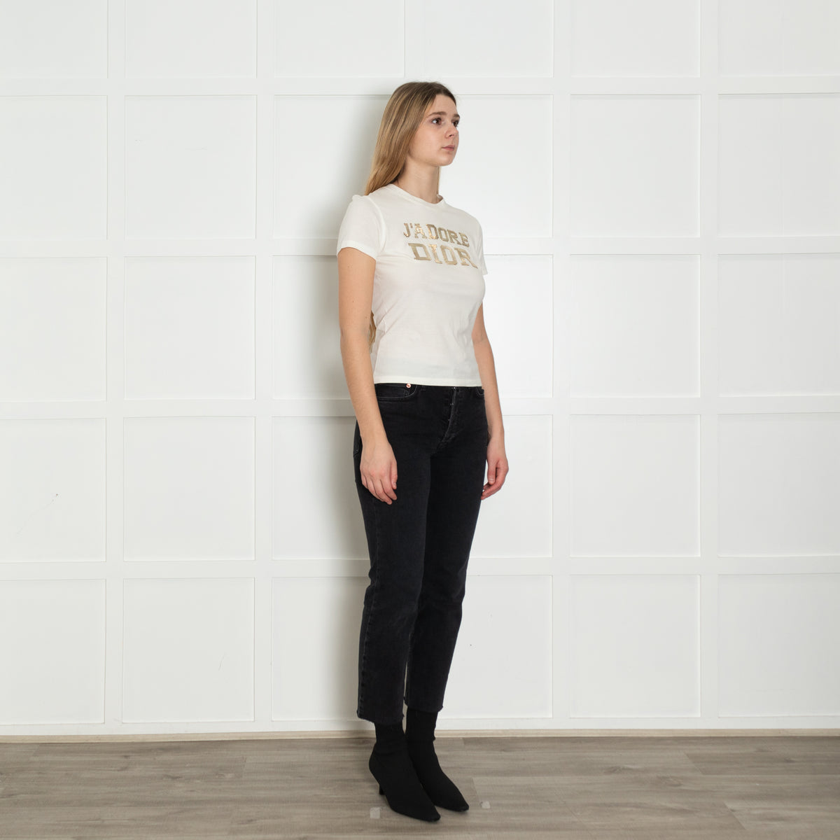 Christian Dior Cream J'Adore Dior Cotton T-Shirt