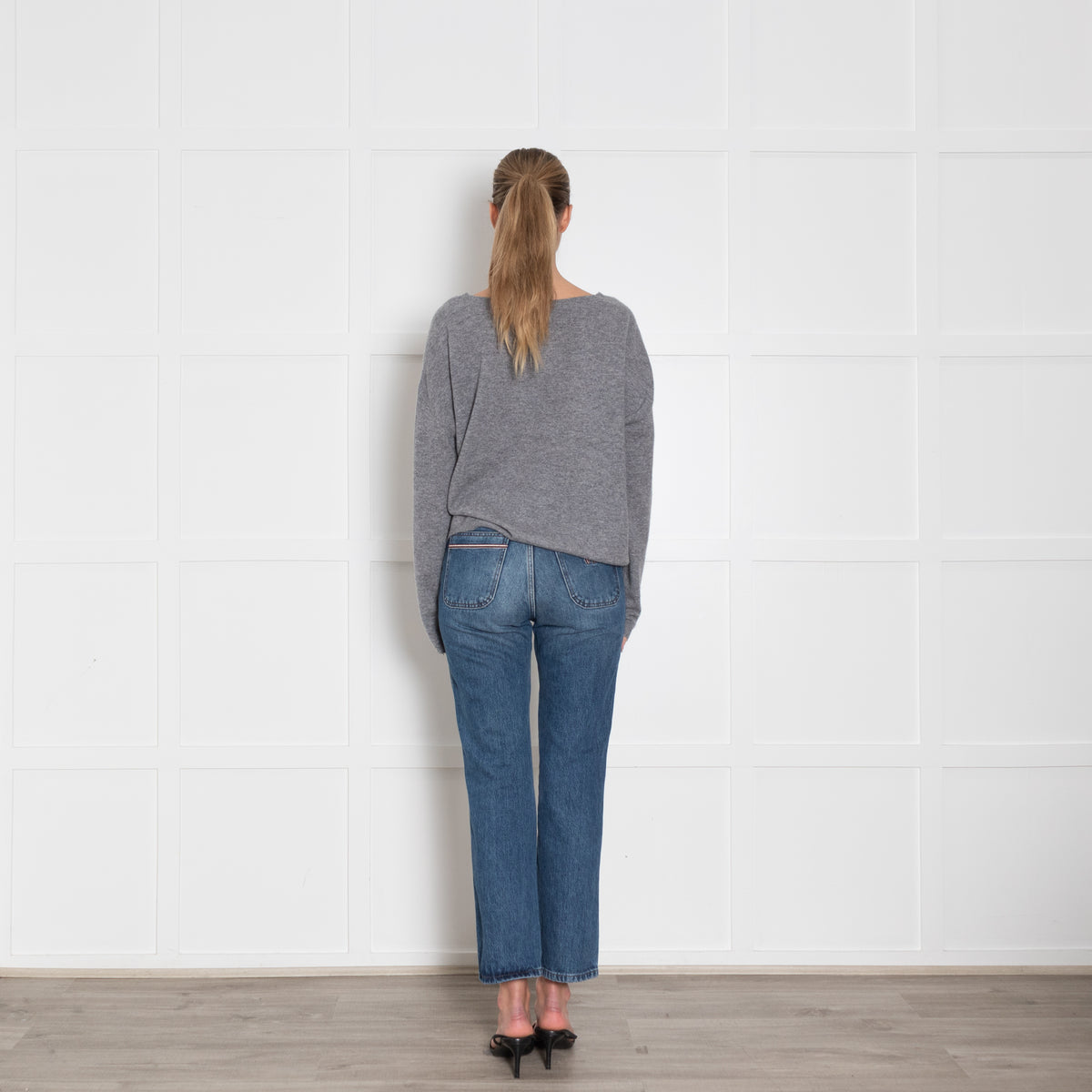 Lisa Yang Grey Cashmere Oversized Cardigan